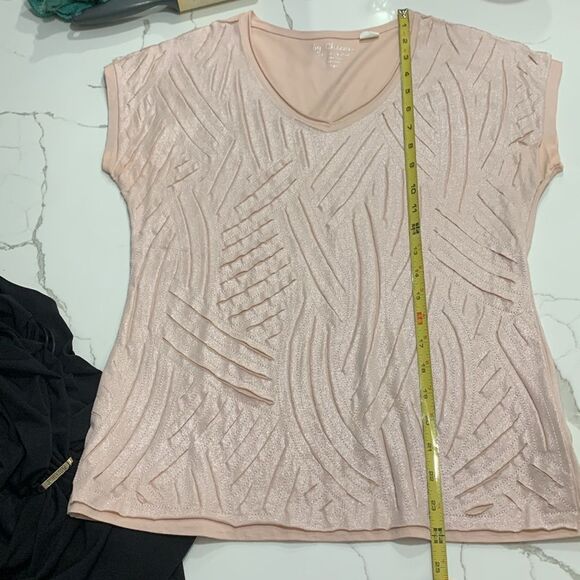 Chico’s | Pink Shimmer Women’s Casual Top Office Blouse Small - Picture 12 of 14